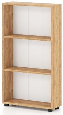 Costway 3-Tier Bookcase 42 inch Tall Book Shelf with Anti-Tipping Kit-Brown