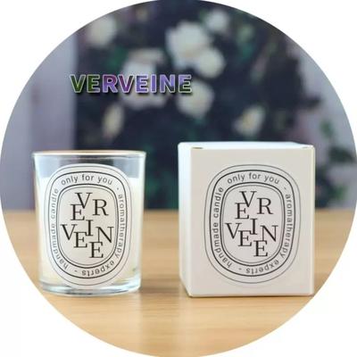 Uplift Treasures Transparent Scented Candle Jar For Home And Wedding Decor verveine