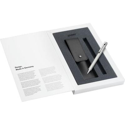 LAMY Kugelschreiber econ brushed, Echtleder Etui