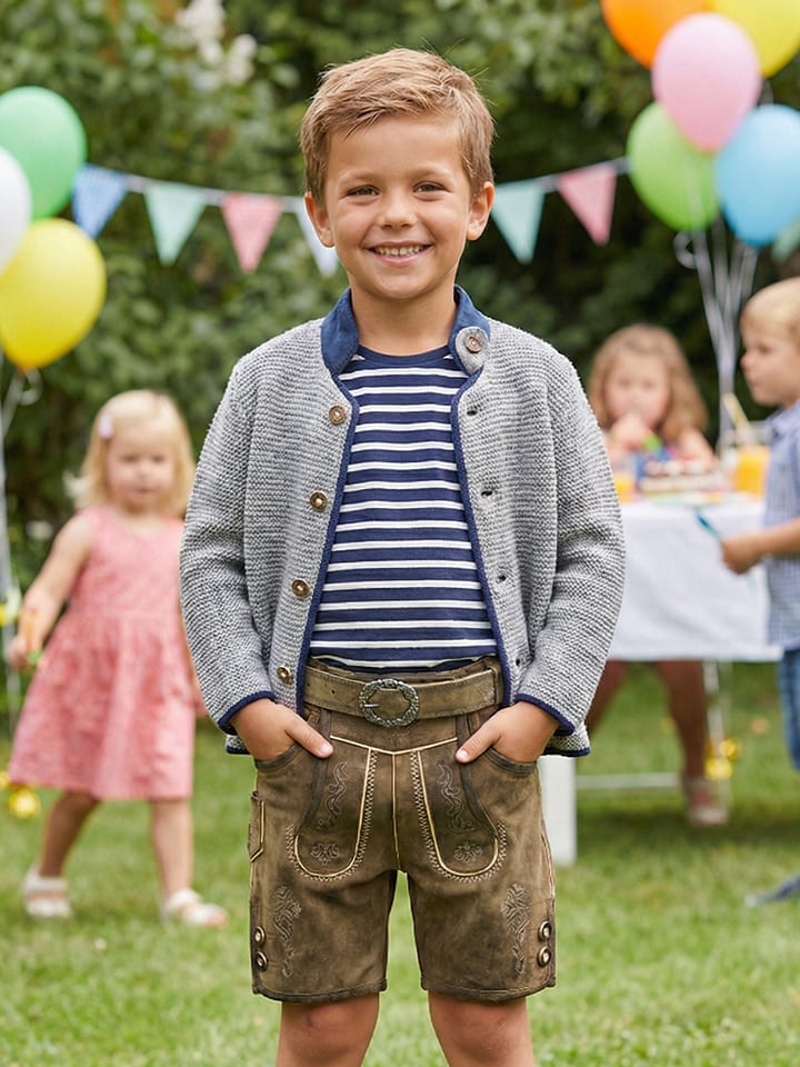 Isartrachten Lederhose in Braun - 134