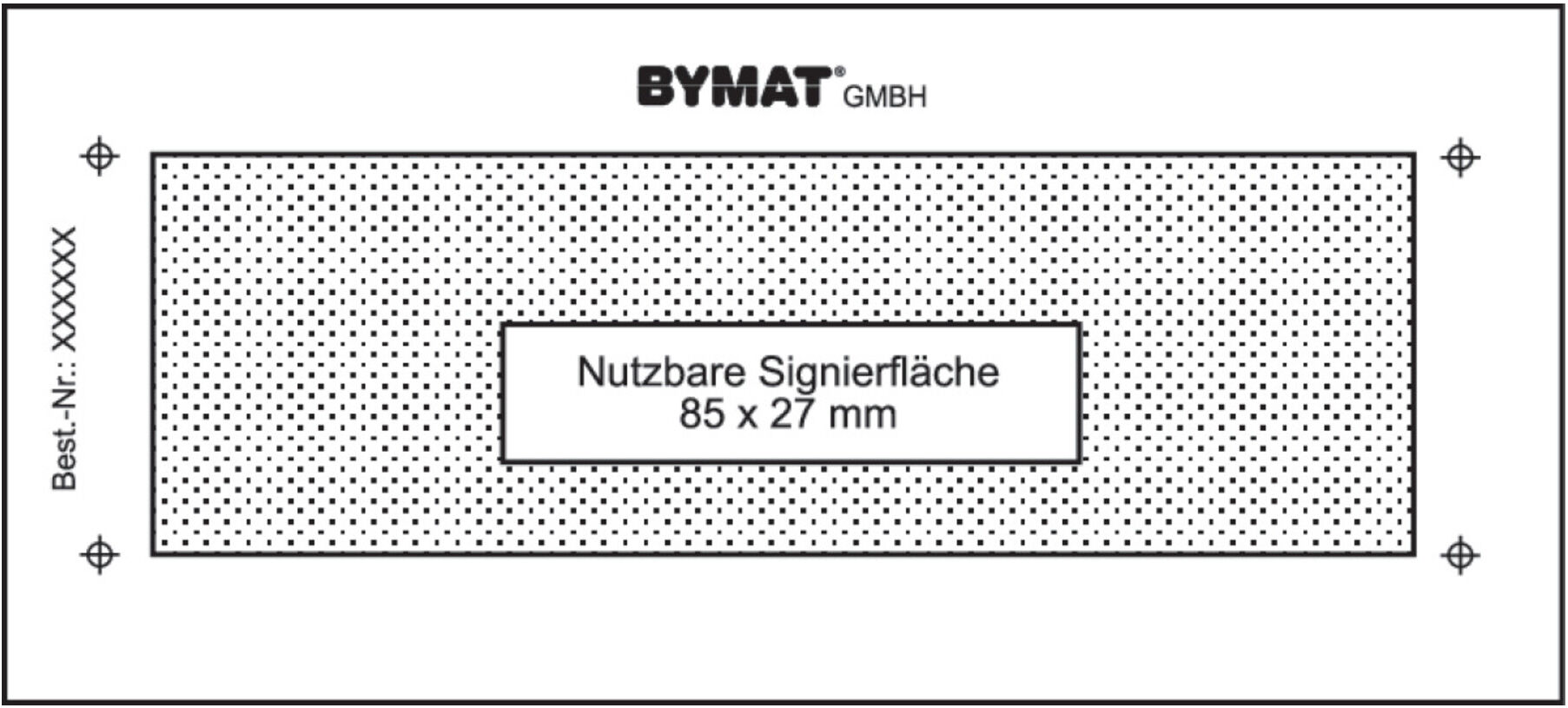 schweisskraft Langzeitschablone 1/2 DIN A7 85 x 27 mm ungerahmt (1231013SU)