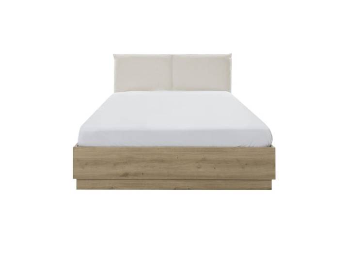 Lit coffre avec tête de lit 160x200 Chêne Blond