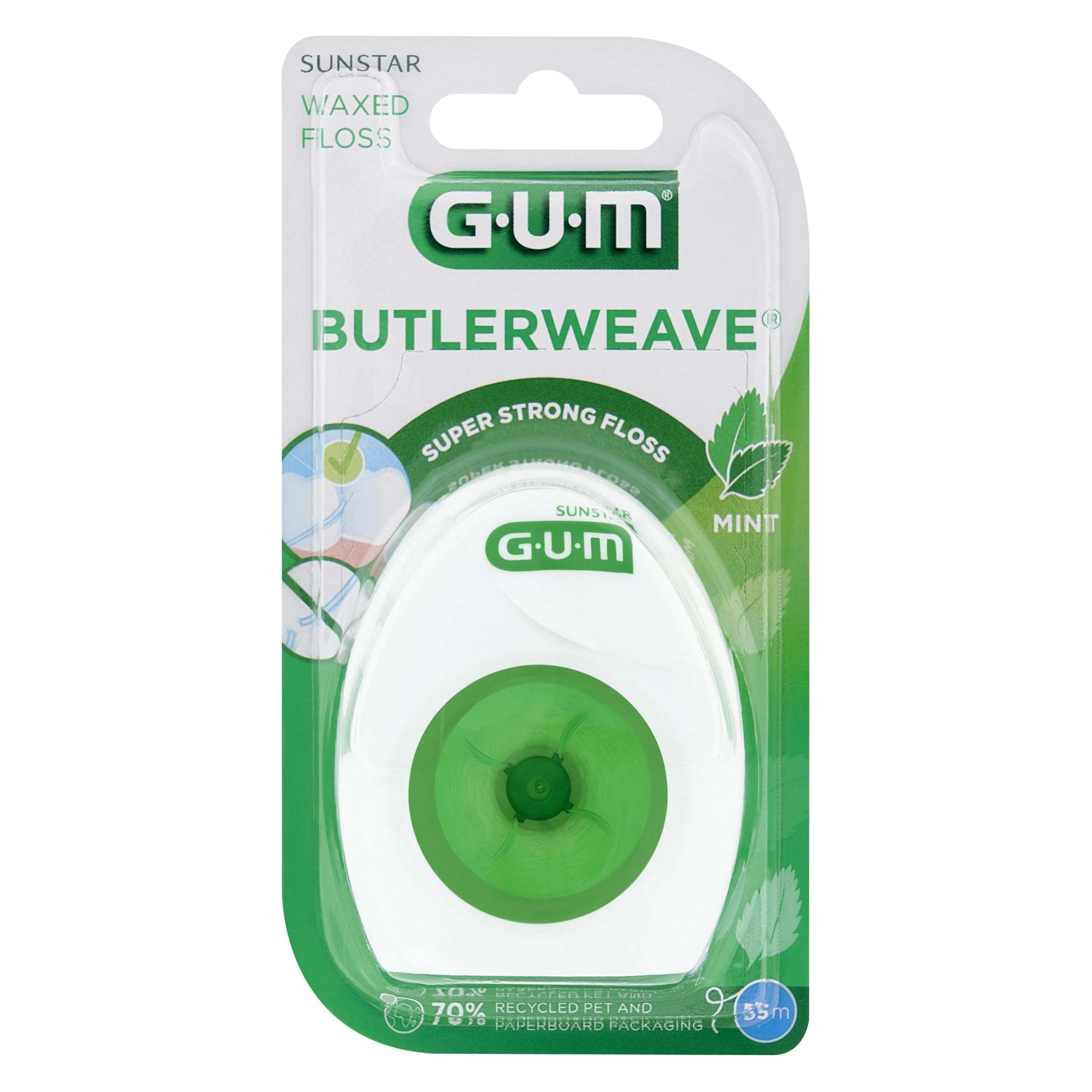 GUM SUNSTAR WEAVE Zahnseide fine mint waxed (55 m) (16773)