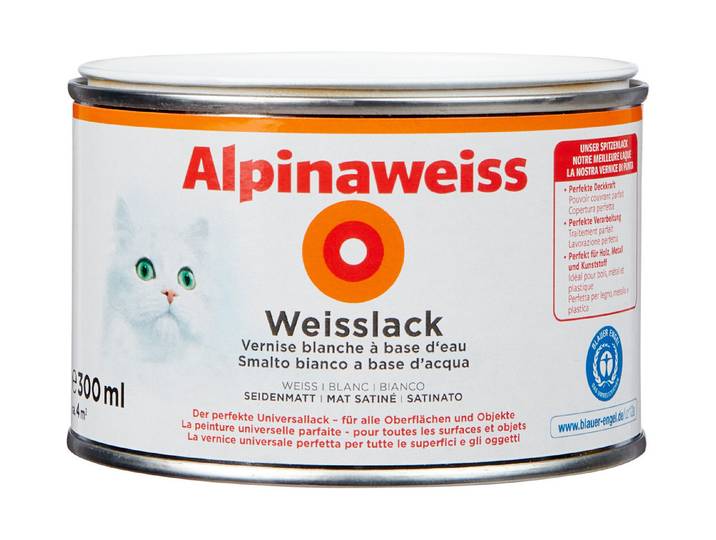 Alpina Weisslack Alpinaweiss 0.3 l Seidenmatt