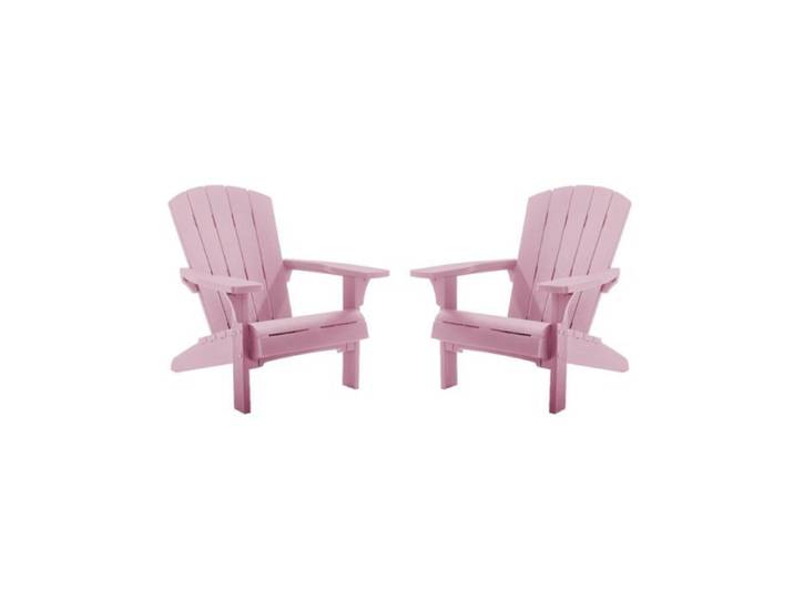 Fauteuil de jardin Adirondack - Lot de 2 - Rose - KETER