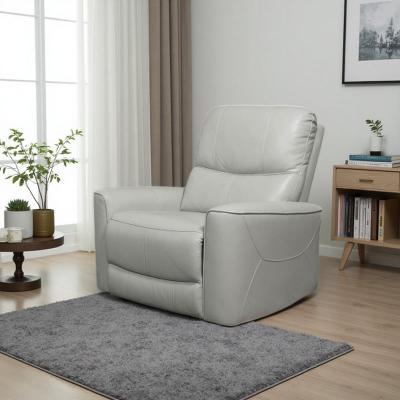 VIVIADORE Power Recliner Chair, Upholstered Leatherette Lounge Chair with Channel Tufting, Plush Cushioning, USB Charging Port