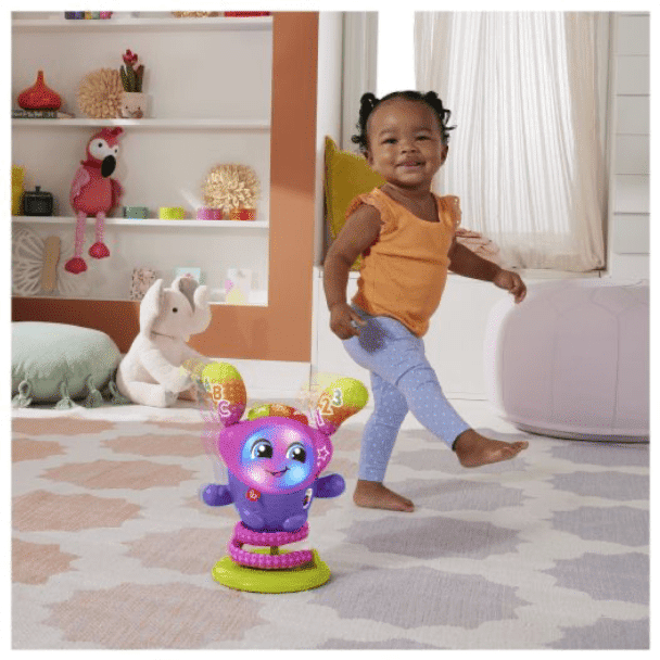 Fisher Price DJ Bouncin Star Pink Musical Learning Toy for Babies - Teaches Letters, Numbers, and More through Music - Compact Size