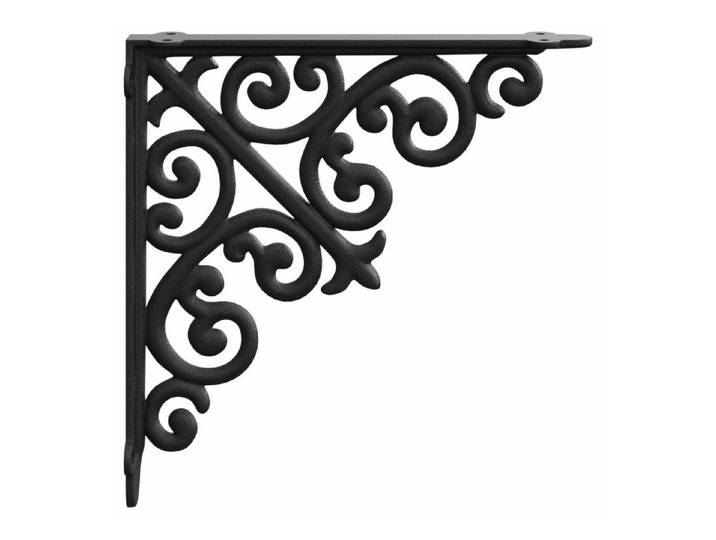 vidaXL Regal Wandregalhalterungen 12 stk. Schwarz 24 x 24 x 3,5 cm Stahl, 12-tlg.