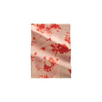 Schal MARC O'POLO "mit Stickerei und Fransenkante", Damen, medium orange, Obermaterial: 94% Baumwolle, 6% Polyester, bedruckt, Modetücher Schal