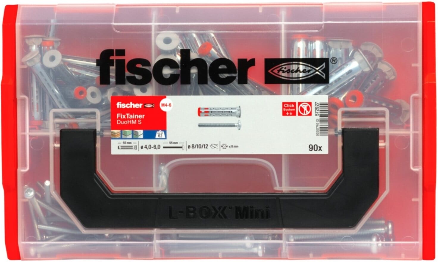 fischer FixTainer mit Hohlraumdübel DuoHM TX 90-tlg. (572927)
