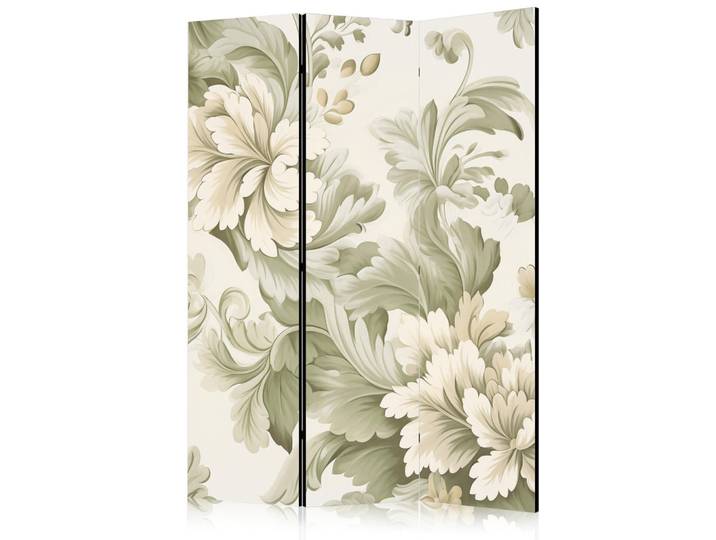 Muralo Paravent Einseitig Bedruckter 3-tlg 135x172 cm Retro Pflanzen, Beige, Holz, Baum/Pflanze/Natur, Rechteckig, 135x172x3 cm, Wohnzimmer, Raumteiler, Paravents