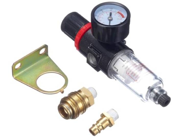 Originele Einhell filterdrukregelaar R1/4 (compressoraccessoires, buitendraad combionderhoudseinh. R3/8 + olie)