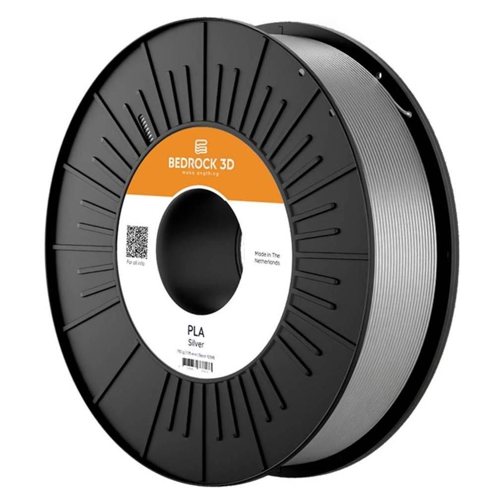 Bedrock 3D PLA-0021a250 PLA Silver 1.75 mm 2.500 g Filament PLA 1.75 mm 2500 g (PLA, 2500 g, 1.75 mm) (PLA-0021a250)