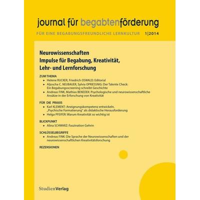 Journal für begabtenförderung 1/2014, Taschenbuch von , StudienVerlag, 978-3-7065-5375-9