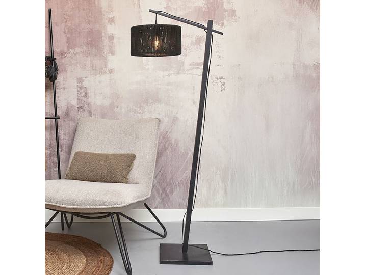 Lampadaire Iguazu Type A Ø 30cm Noir/Noir Bambou E27