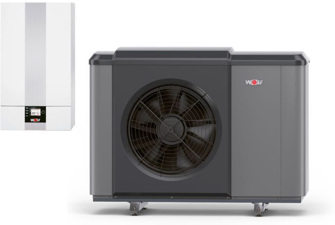 Wolf CHA Monoblock 9147922 400 V, mit 9kW E-Heizstab, mit Innen und Ausseneinheit