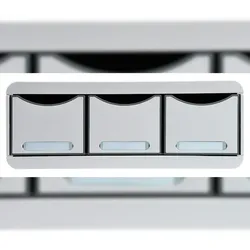 Exacompta 318740D 1x Toolbox mit 3 Schubladen, Serie Office - Lichtgrau