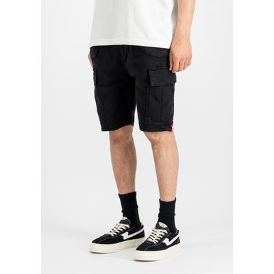 Shorts ALPHA INDUSTRIES "Airman Short", Herren, Gr. 30, Normalgrößen, schwarz, Obermaterial: 98% Baumwolle, 2% Elastan. Futter: 100% Baumwolle, Hosen Shorts