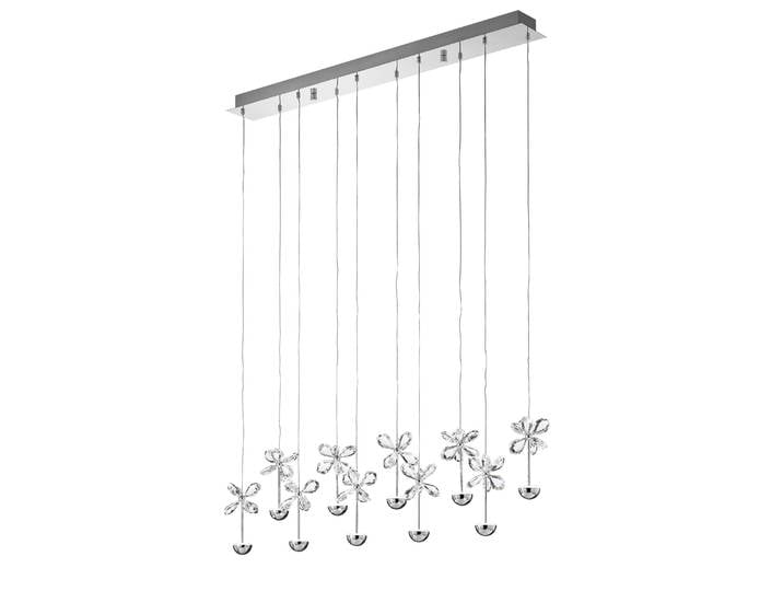 Pianopoli cristal LED lampe à suspendre chrome 10x 2\, 5W