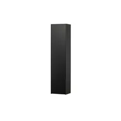 Schrank Teun aus Kiefernholz, modernes Design, schwarz lackiert, mit Push-to-Open-System