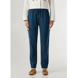 Pepe Jeans für Damen. PL2100040 Marineblaue Slim-Jogger-Hose mit mittlerer Taille (25), Lässig, Baumwolle
