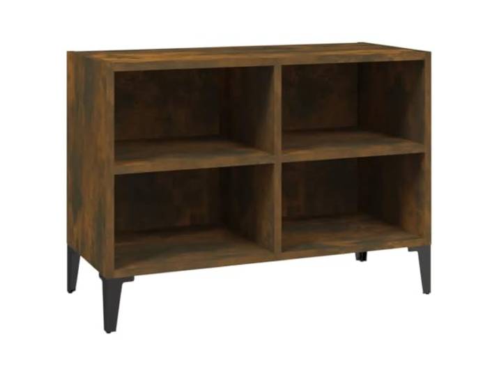 Helloshop26 TV-Schrank mit Fächern 69,5 x 30 x 50 cm aus Technikholz, Eiche rauchfarben, 02_0048059