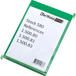 Tarifold Kennzeichnungshülle Dry-Zip A5 hoch PVC VE=10 Stück grün