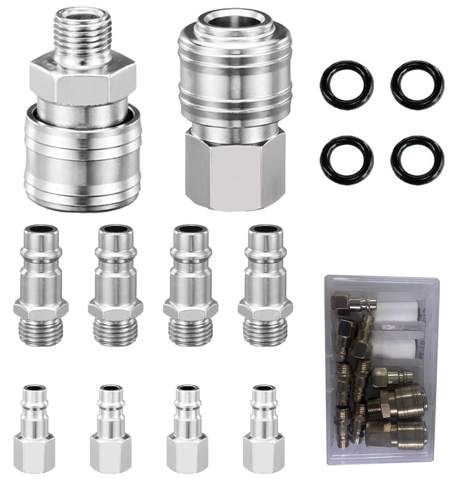 Set van 10 Compressed Air Couplers met Airtight Ring