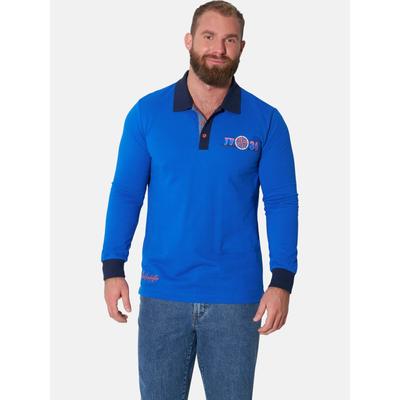 Langarm-Poloshirt JAN VANDERSTORM "Langarm-Poloshirt JONFINN", Herren, Gr. XXXL, blau (royal blau), Shirts