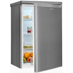 Exquisit Vollraumkühlschrank 126 l freistehend Inoxlook LED Automatik KS16-V-040C inoxlook