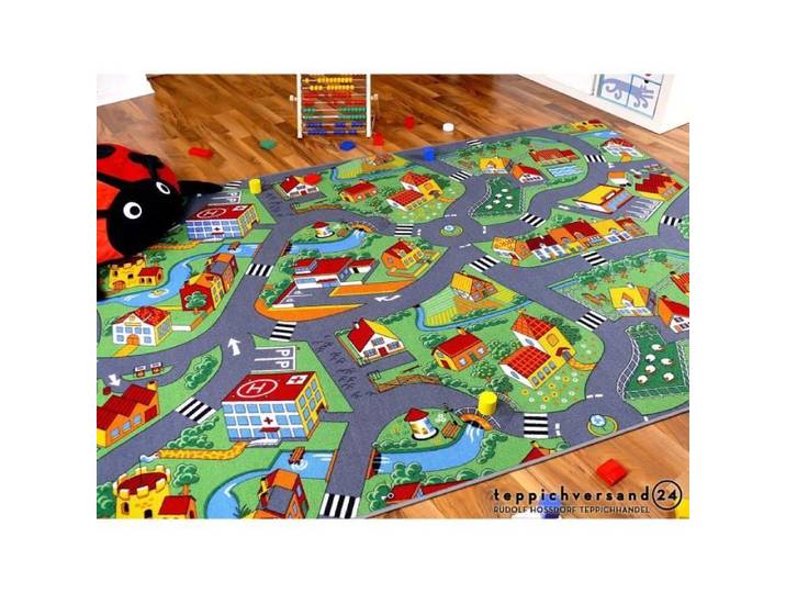Tapis de jeu pour enfant Little village - SNAPSTYLE - 140x200 cm - Synthétique - Enfant - Autres motifs
