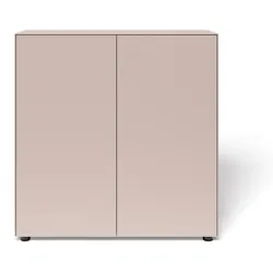 Container mit 2 Türen Connect MDF rose matt lackiert rosa H 102 cm 100x102x48