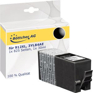 kompatibel für HP 912XL, 3YL84AE, 825 Seiten, 30ml, schwarz