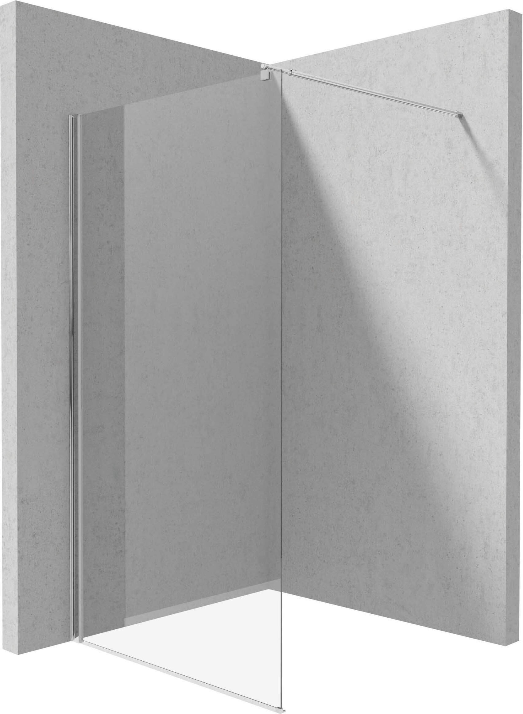 Kerria Plus Walk In Duschwand TOTALWeiß transparent Glas mit Beschichtung Chrom 110 cm KTS_031P