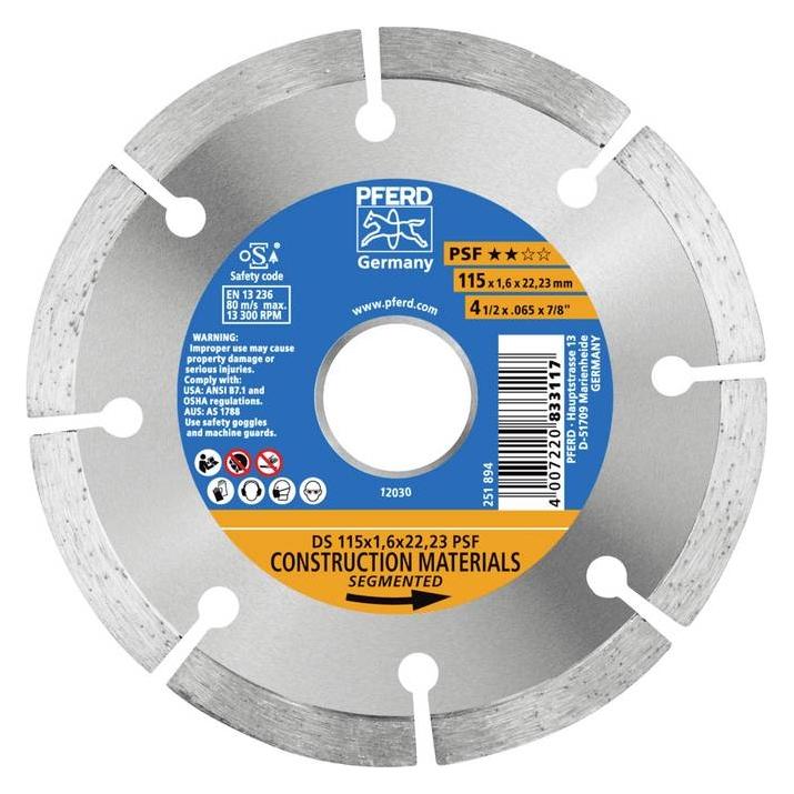 Pferd Diamond cut-off wheels for the construction industry, segmented type PSF (68300044)
