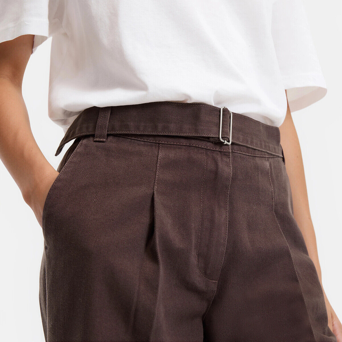LA REDOUTE COLLECTIONS Pantalon large à pinces, avec ceinture