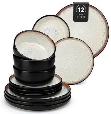 vancasso Amber Stoneware Dinnerware Set Service for 4