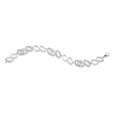 Armband ADELIA´S "Armband aus Silber rhodiniert rhodiniert", silber, Armbänder, Damen, Silber 925 (Sterlingsilber), Armband, mit Zirkonia