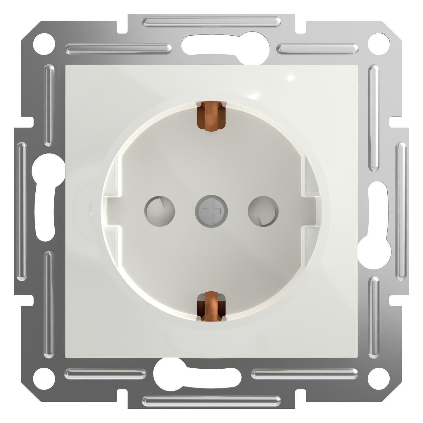 Schneider Electric Steckdose mit Berührungsschutz Asfora Weiss (RAL 9003) EPH2 (EPH2970221D)