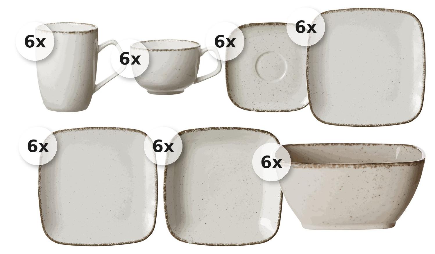Kaffee- und Tafelservice 42 tlg. Casa creme