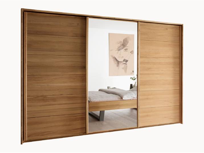 Schiebetüren-Kleiderschrank Fiona - 2-türig - 180 cm - Wildeiche - Holz