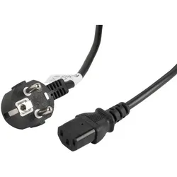 Lanberg CA-C13C-11CC-0030-BK Stromkabel Schwarz 3 m C13-Koppler CEE7/7