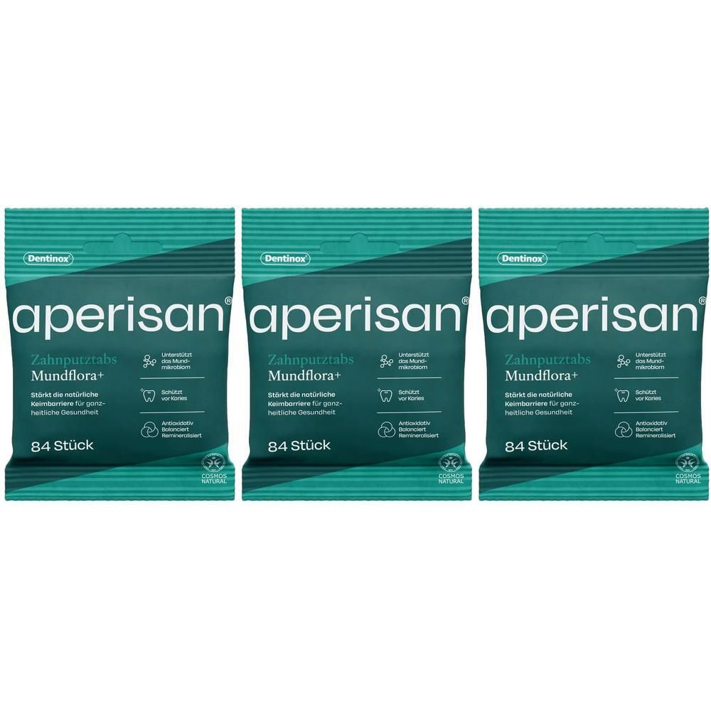 Aperisan Zahnputztabs Mundflora+ x3 3x84 St Kautabletten