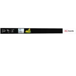 AlLboards Rahmenloses SLIMboard – Kreideoberfläche – 100×6 cm