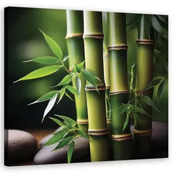 WANDBILD orientalischer zen bambus