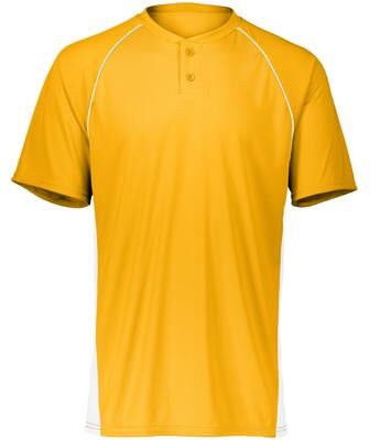 Augusta Sportswear A1560 Athletic Limit Jersey T-Shirt in Gold/White size Large   Polyester 1560