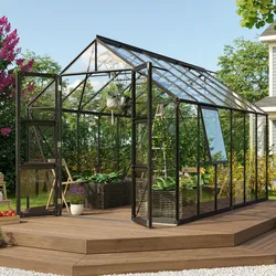 Vitavia Aktionsangebot (inkl. 100 Euro Zubehör): Gewächshaus "Olymp 9900",schwarz,9,9 m2
