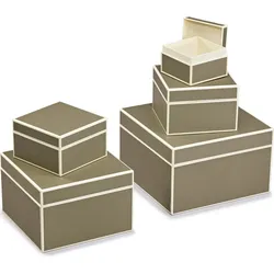 Die Kante Geschenkboxen, braungrau, 5 St.