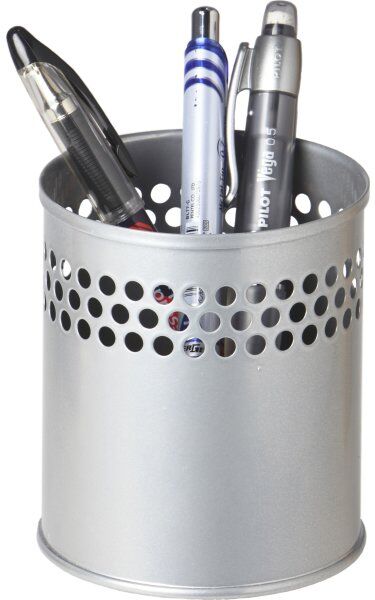 Twin Metal Penneholder   Sølv