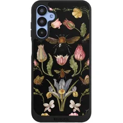 Nivocase Handyhülle für Samsung Galaxy A15 5G Hülle NIVOpure Case Schwarz Biene Blumenkranz Blüte (Samsung Galaxy A15 5G), Smartphone Hülle, Schwarz